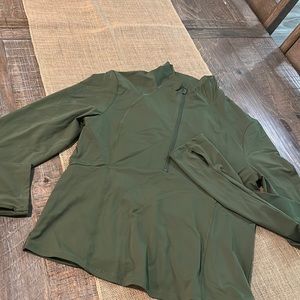 Olive green workout top size large